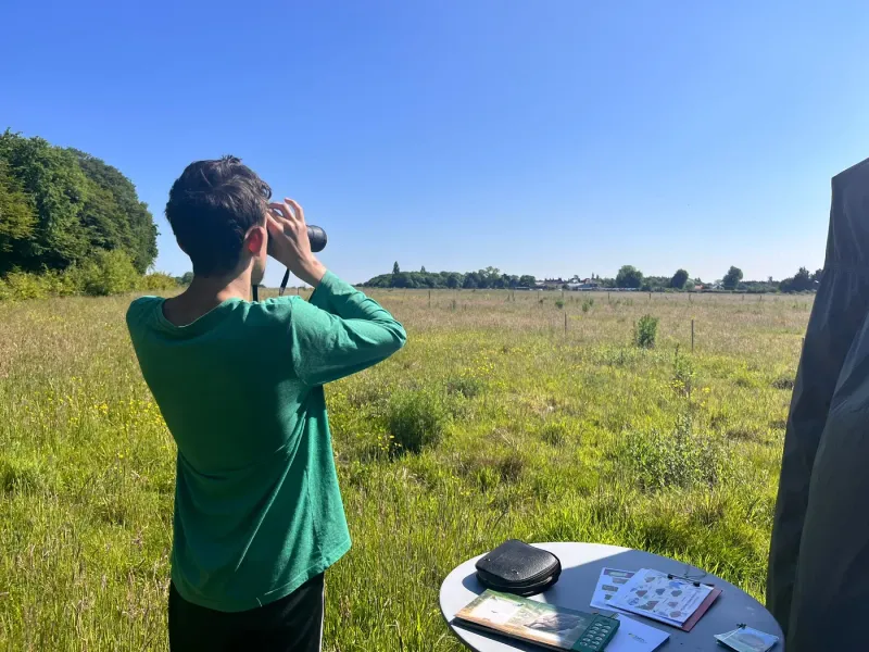 Children working outdoors at Maypole Farm
